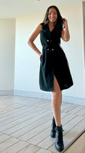 Load image into Gallery viewer, Black Blazer Dress with Lines