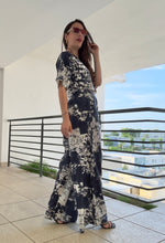 Load image into Gallery viewer, Navy & White Linen Pants & Top Set