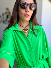 Load image into Gallery viewer, Green Kimono Romper