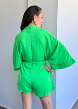Load image into Gallery viewer, Green Kimono Romper