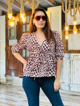 Load image into Gallery viewer, Leopard Print Tie Front Top