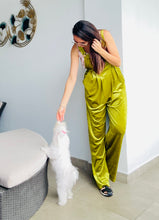 Load image into Gallery viewer, Velvet Green Jumpsuit