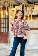 Load image into Gallery viewer, Leopard Print Tie Front Top