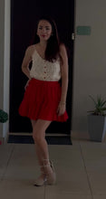 Load and play video in Gallery viewer, Red Hearts Ruffle Romper