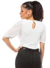 Load image into Gallery viewer, White Sleeves & Chain BodySuit