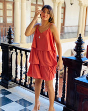 Load image into Gallery viewer, Ruffle Rust Dress