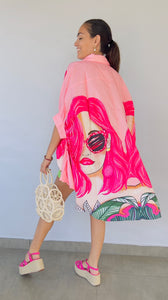 Fabulous Oversized Pink Blouse