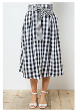 Load image into Gallery viewer, Gingham Midi Skirt
