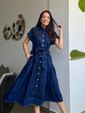 Pure Denim Midi Dress
