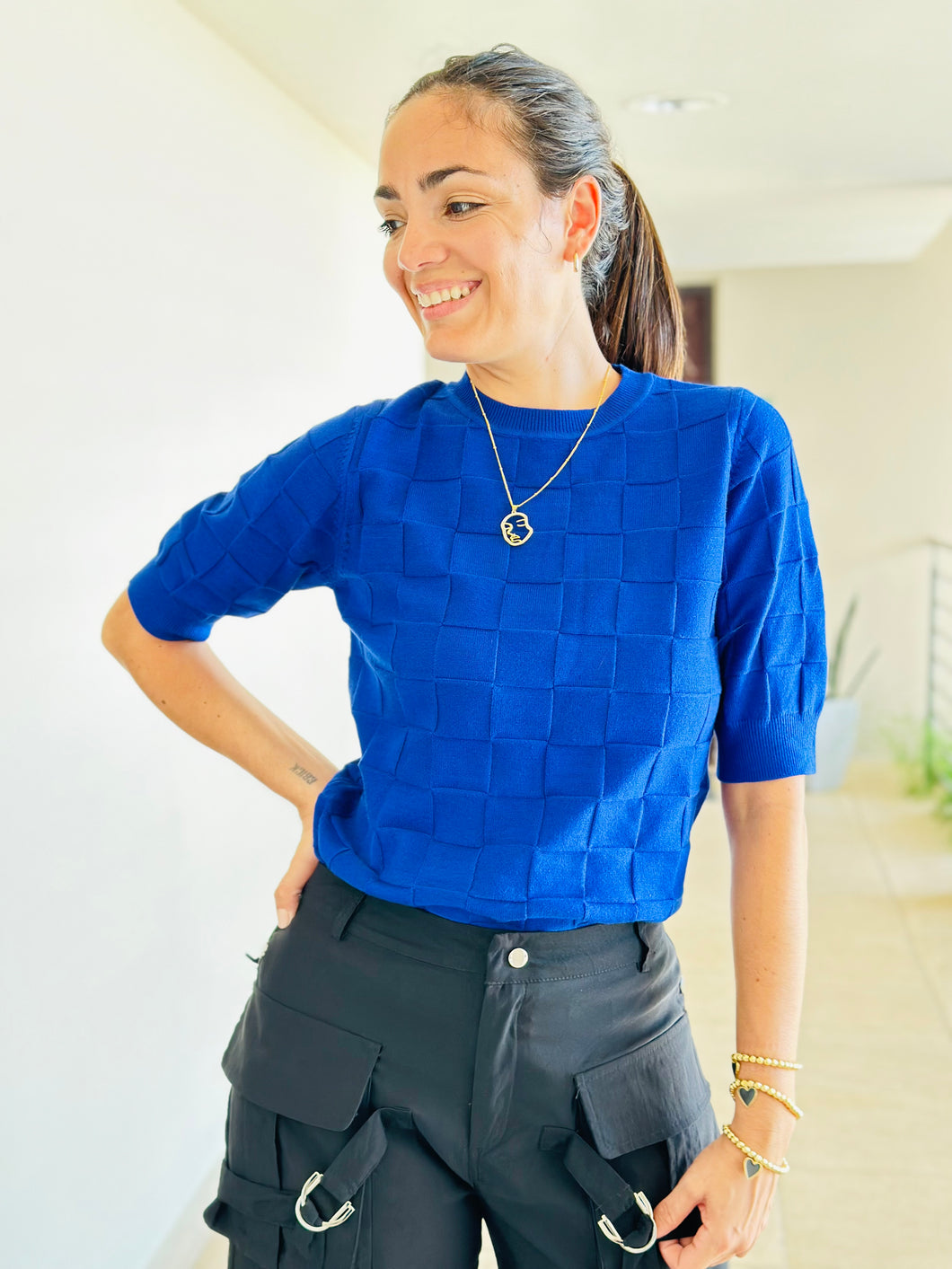 Royal Blue Sweater Top