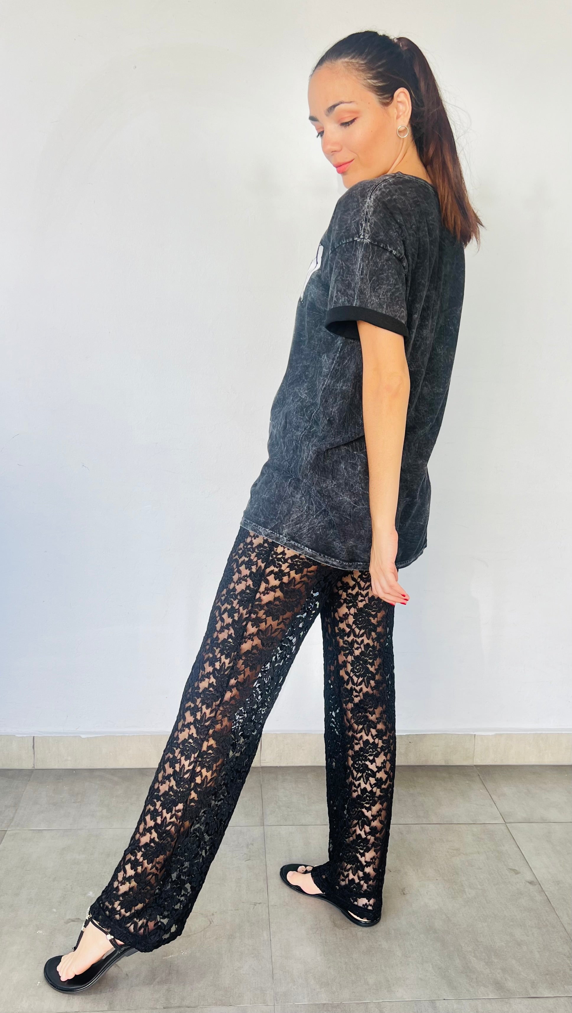 Black Lace Pants