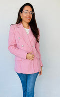 Textured Light Pink Blazer