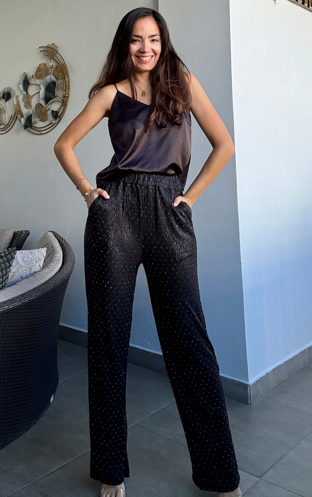 Black Glitter Pants
