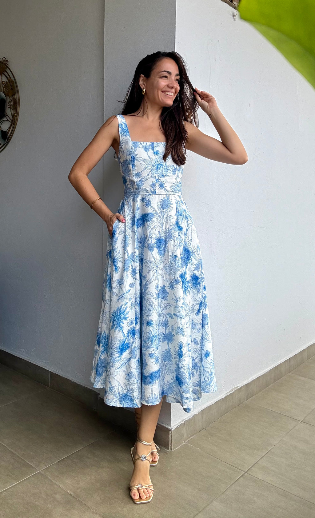 Tropical Blue Dress