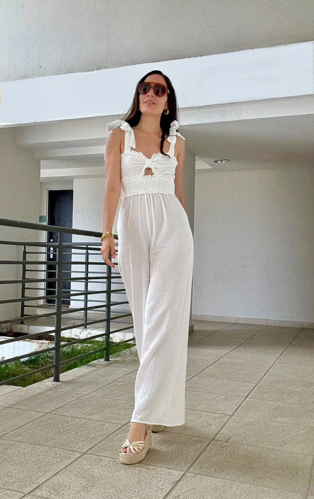 Unique White Jumpsuit