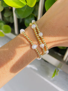 Gold & Pearls Trio Bracelet