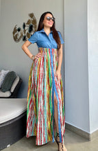 Load image into Gallery viewer, Colorful Denim Dress
