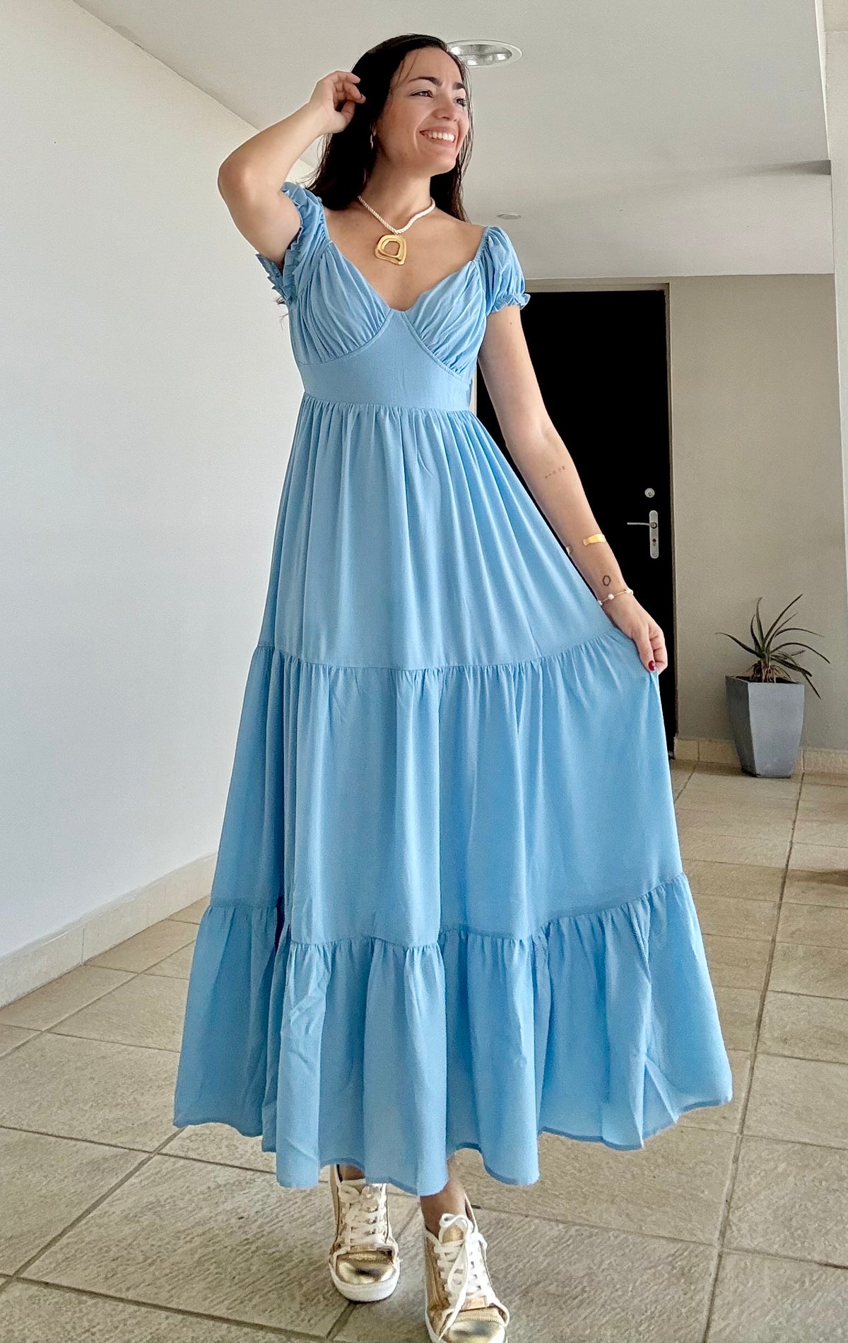 chinese dress ladies Blanco by Nature Carolina Dress Azure / M