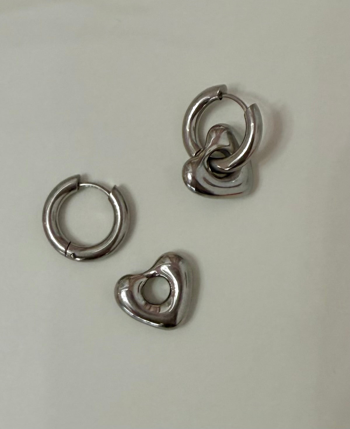 Heart Huggies Earrings