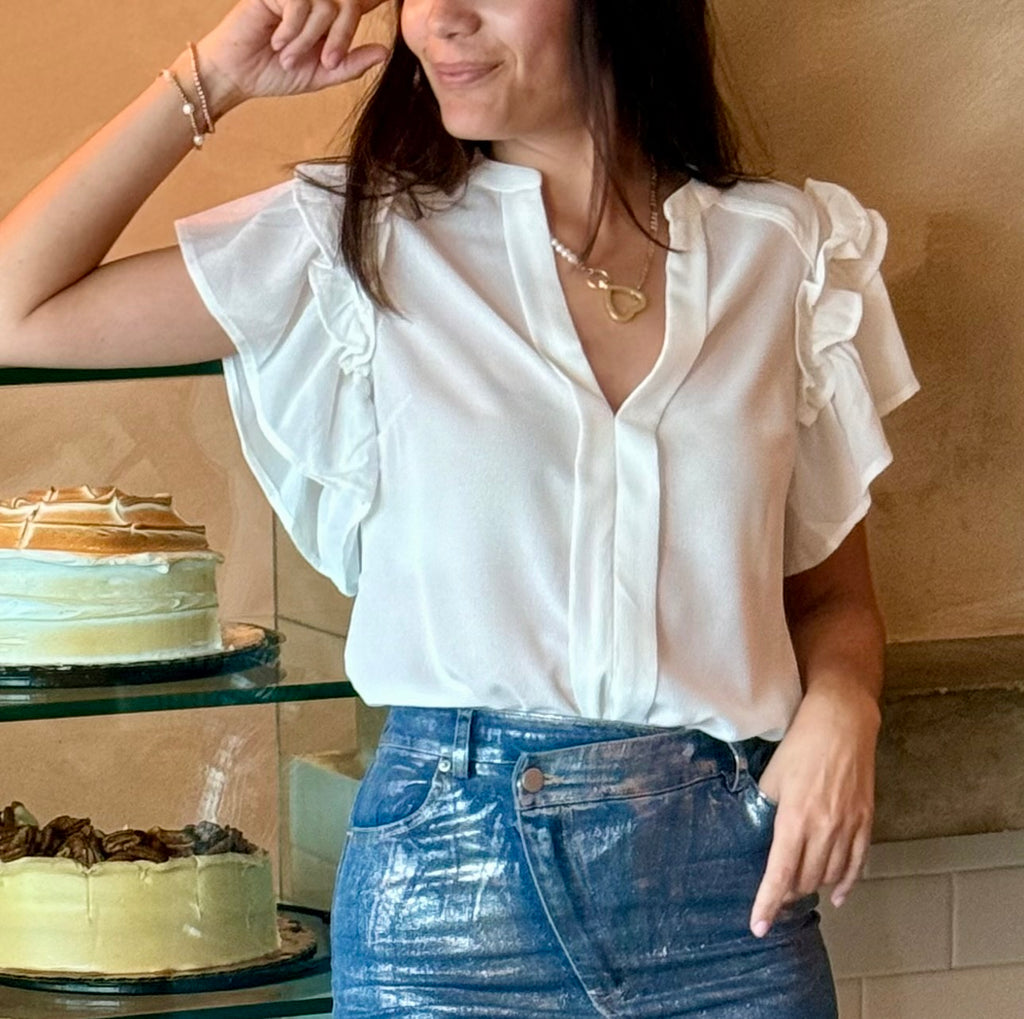 Ruffles Crepe Blouse