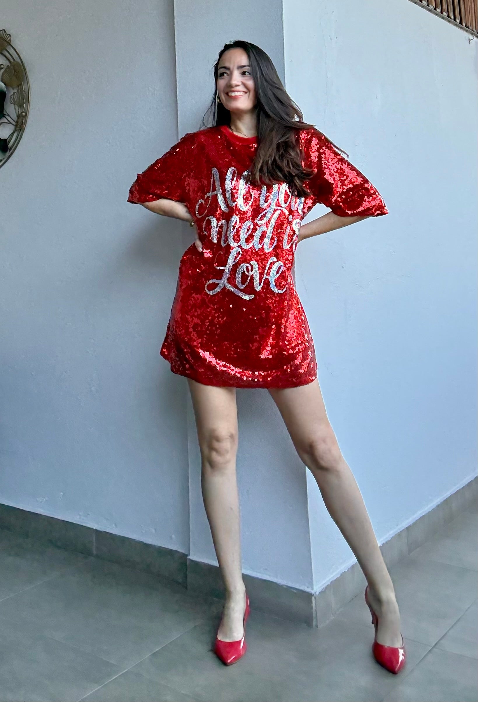 All You Need is Love Sequin Dress