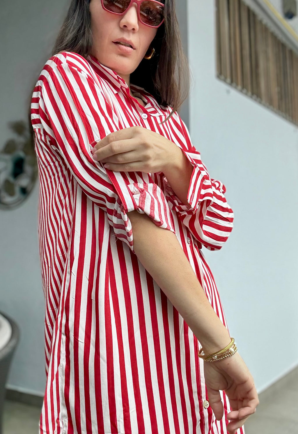 Red Stripes Dress