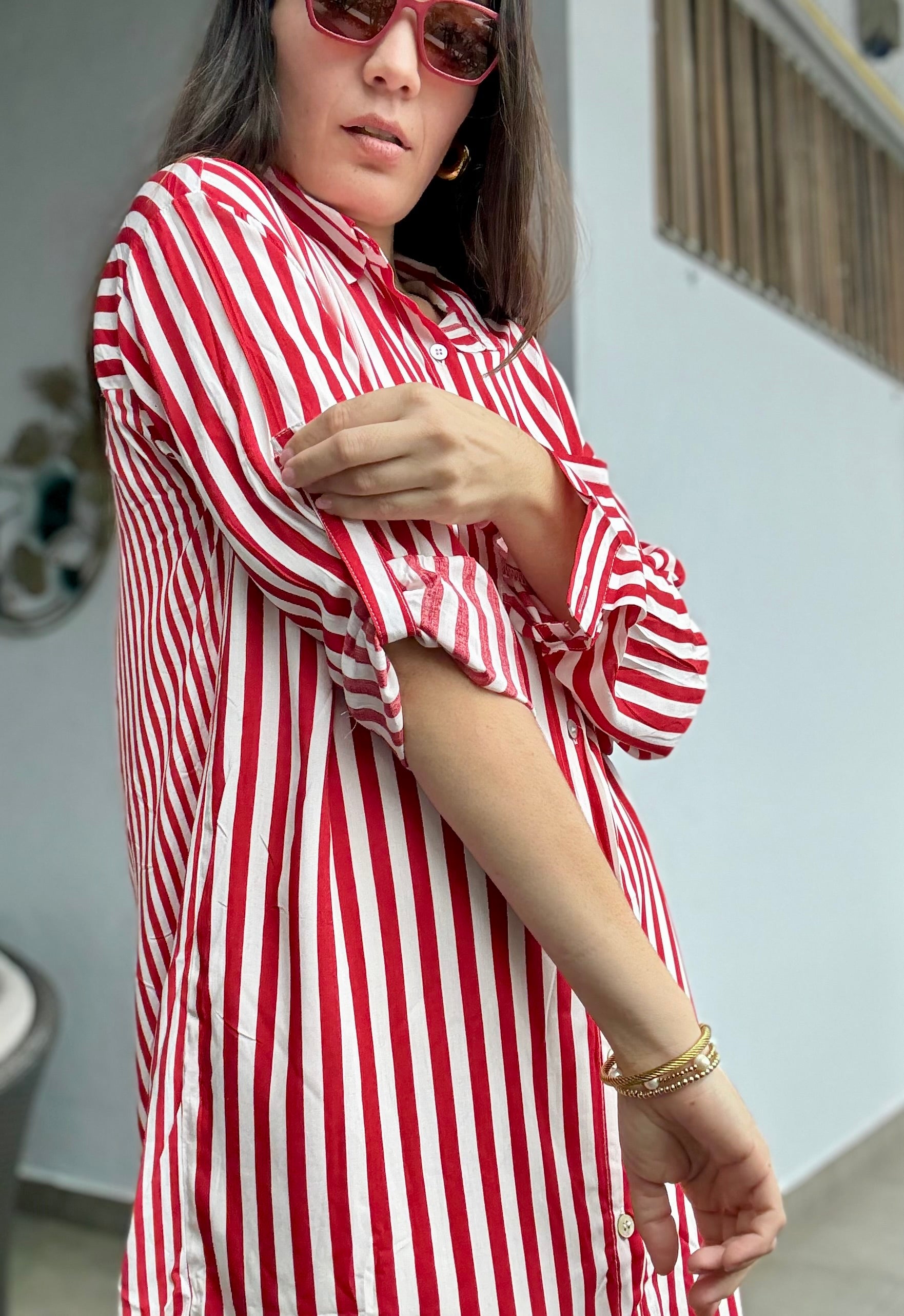 Red Stripes Dress