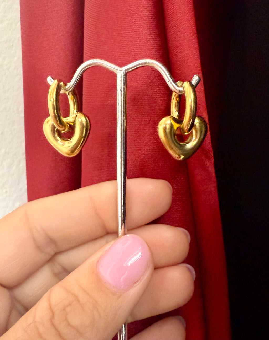 Heart Huggies Earrings