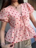 Hearts Peplum Top