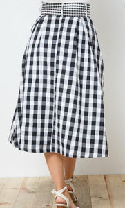 Gingham Midi Skirt