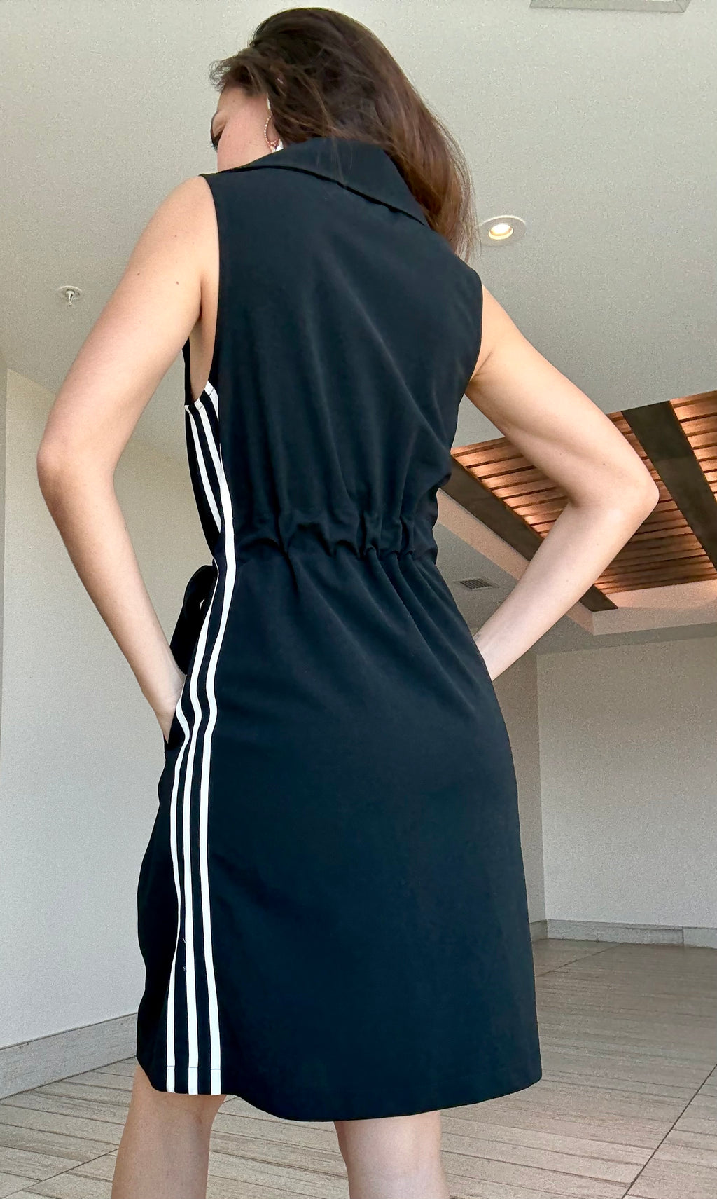 Black Blazer Dress with Lines