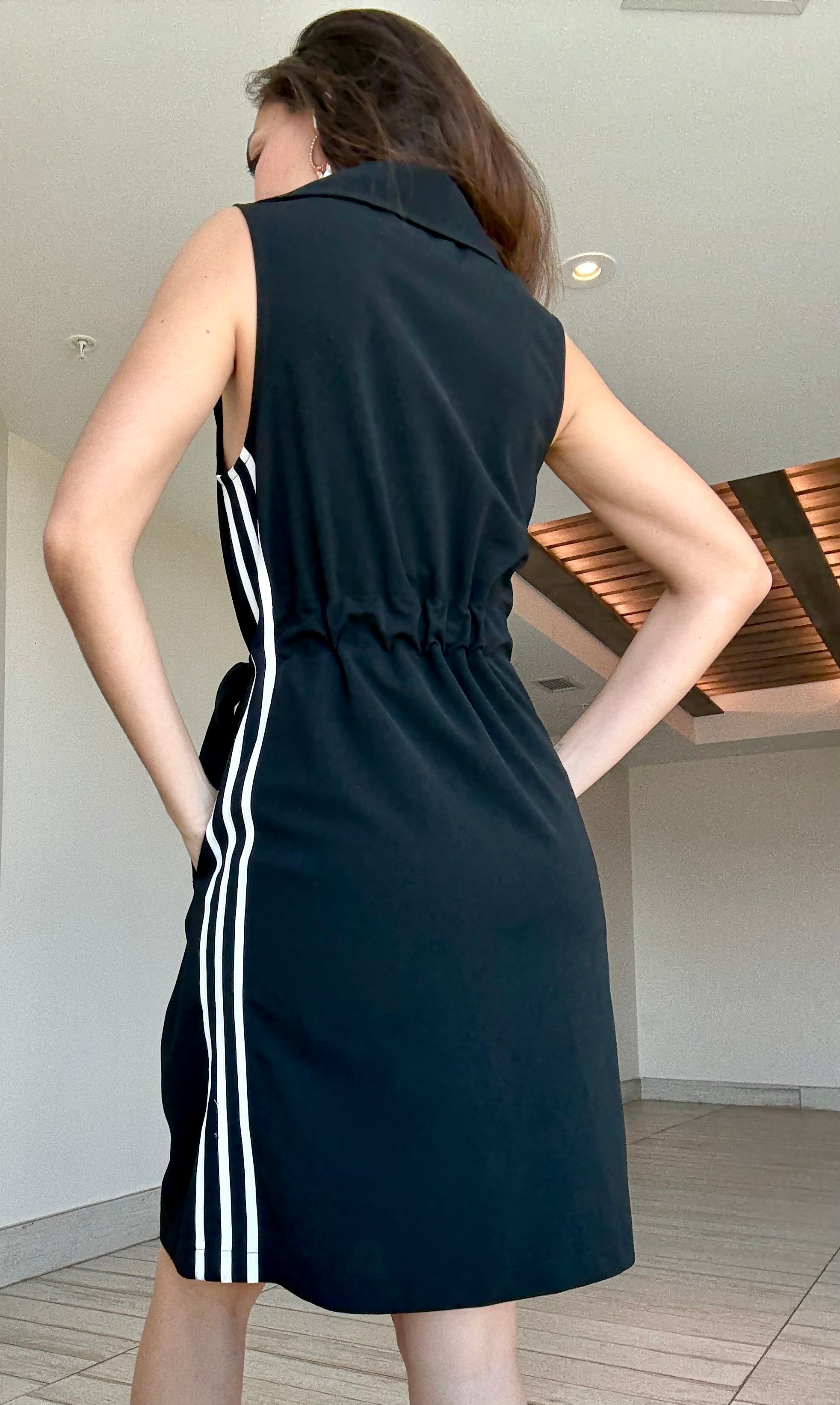 Black Blazer Dress with Lines