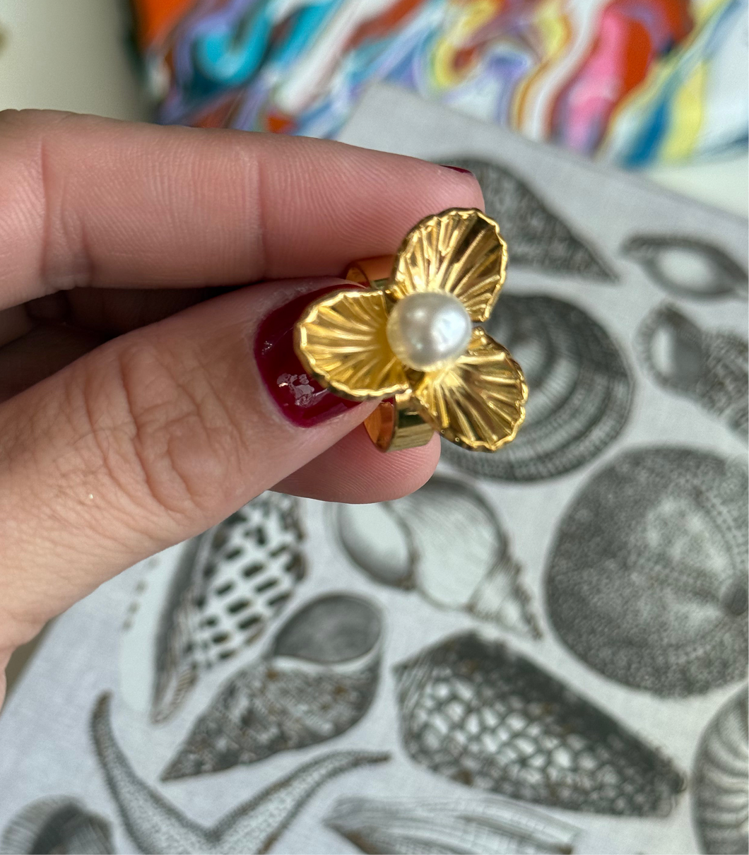 Pearl Flower Ring