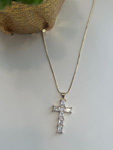 Rhinestones Cross Necklace