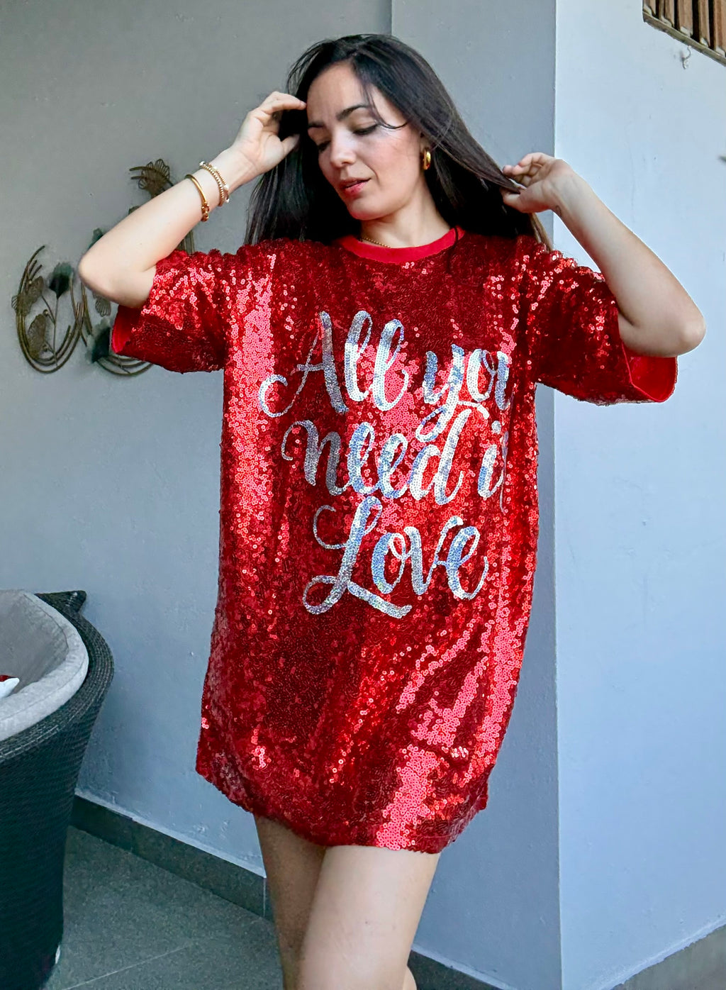 All You Need is Love Sequin Dress