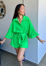 Load image into Gallery viewer, Green Kimono Romper
