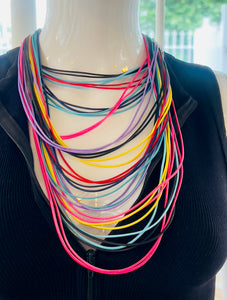 Rainbow Strings Necklace Set