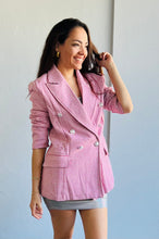 Load image into Gallery viewer, Textured Light Pink Blazer
