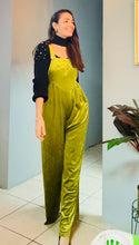 Load image into Gallery viewer, Velvet Green Jumpsuit
