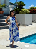 Blue Shells Midi Dress