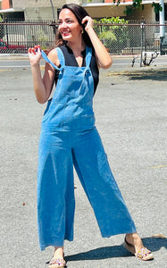 Washed Wide Leg Overall