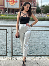 Load image into Gallery viewer, Metallic Silver Pants
