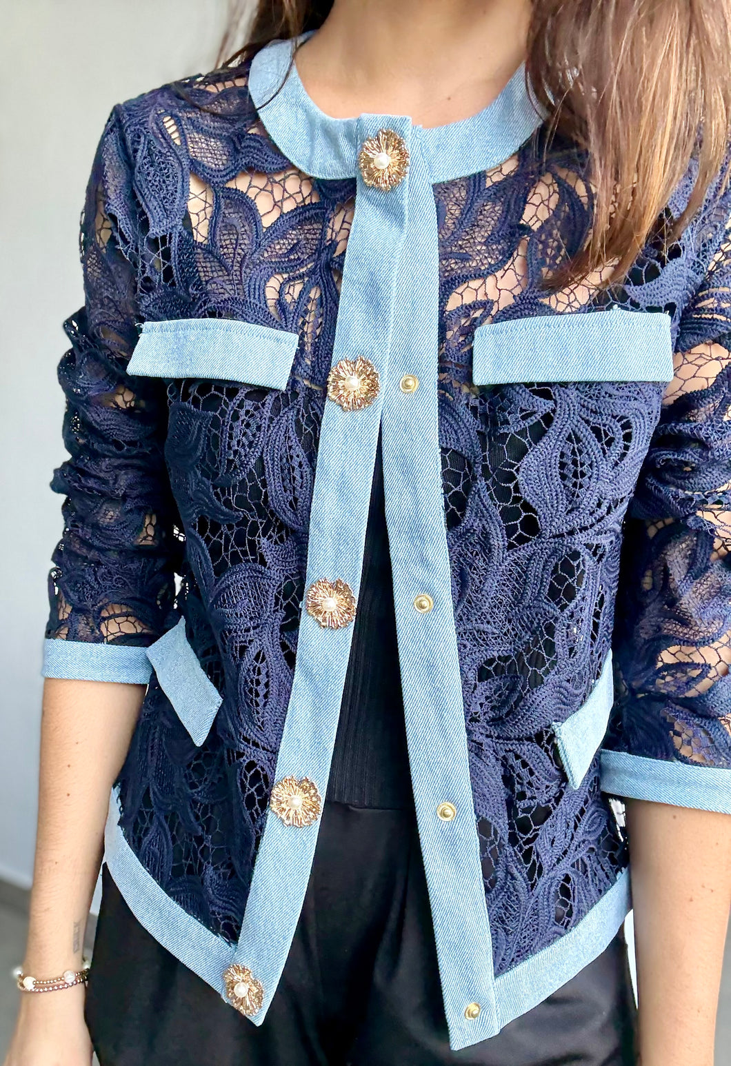 Navy Lace jacket