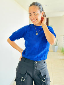 Royal Blue Sweater Top