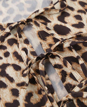 Load image into Gallery viewer, Leopard Print Tie Front Top
