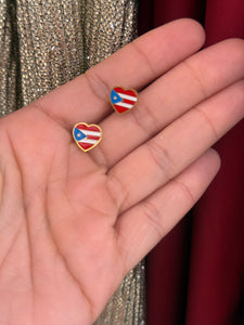 Puerto Rico Hearts Earrings