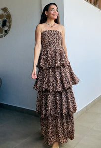 Animal Ruffle Dress