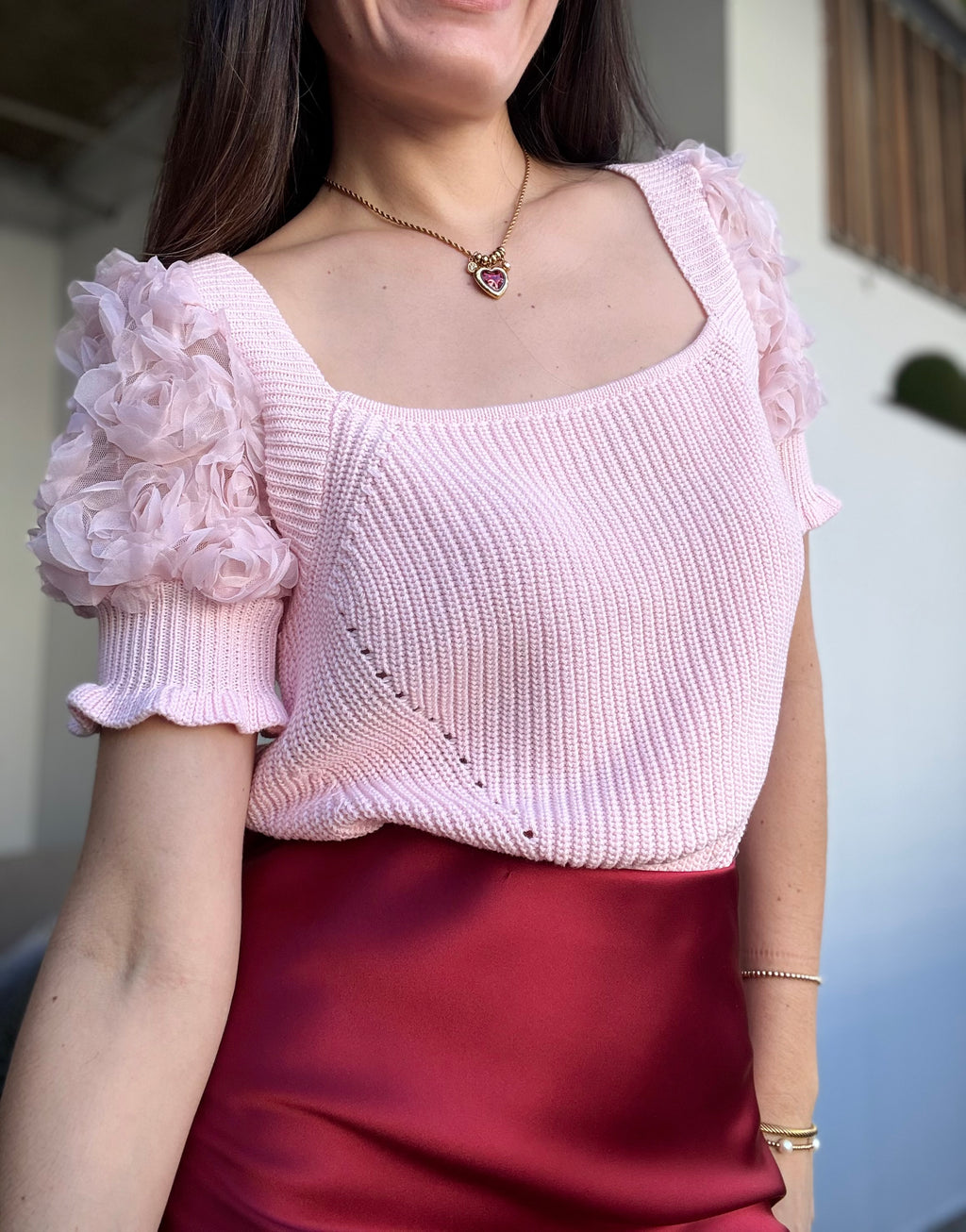 Pink Roses Sweater