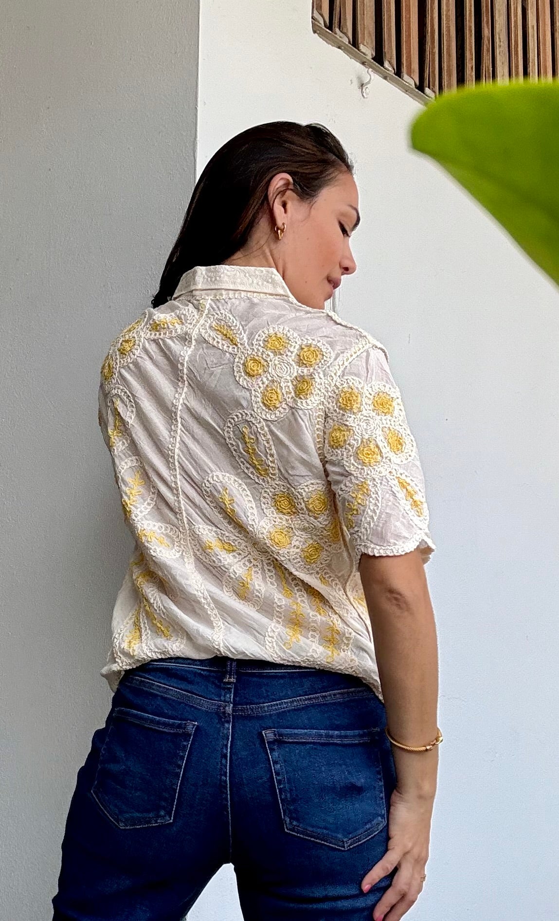 Italy Cotton Crochet Top