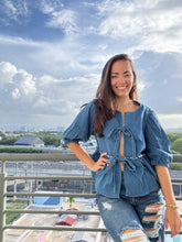 Load image into Gallery viewer, Fabulous Denim Open Front Top
